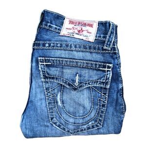 Vintage True Religion Jeans Size 30 SLIM BIG T Blue